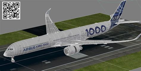 3d Model Airbus A350 1000 Xwb Home Livery Vr Ar Low Poly Max Fbx