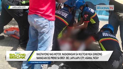 Anyos Nga Sakay Sa Motorsiklo Patay Human Mabangga I Sa Multicab