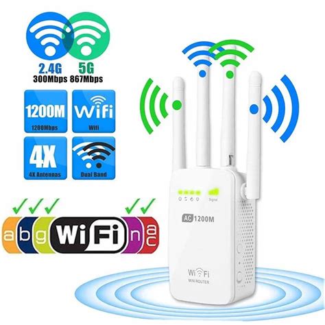 M Ghz Ghz Dual Band Wireless Wifi Repeater Range Ac Extender