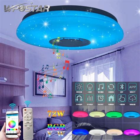 W Led Starlight Ceiling Light With Bluetooth Music Speaker Dimmable