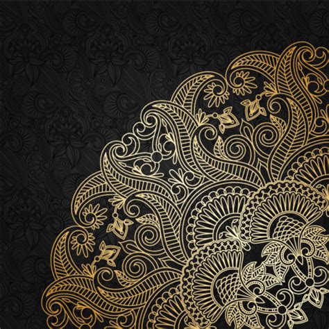 Delicate gold pattern background Vector for Free Download | FreeImages