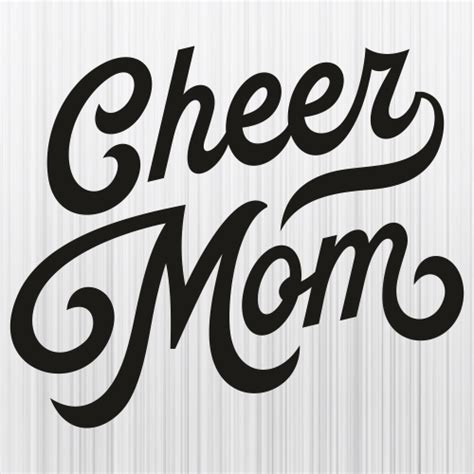 Cheer Mom Black SVG Cheer Mom Sports Logo PNG