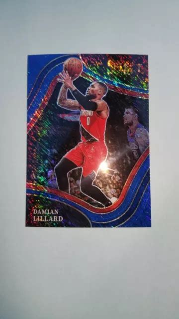 Damian Lillard Sp Variante Panini Select C T Court Bleu