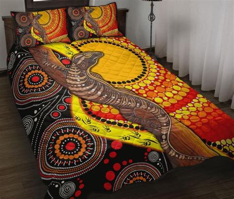 AIO Pride Aboriginal Quilt Bed Set Indigenous Dot Painting Sun And