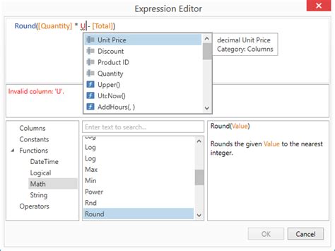 Expression Editor Modes Wpf Controls Devexpress Documentation