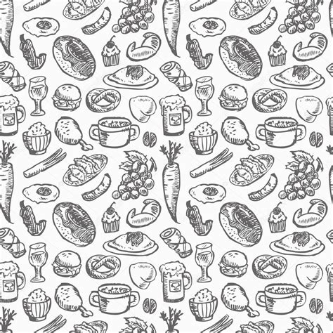 Seamless Food Pattern Stock Vector Mocoo