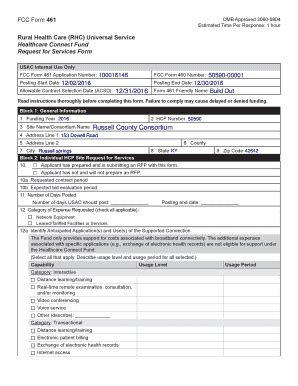 Fillable Online FCC Form 461 Application Number 100016146 Fax Email