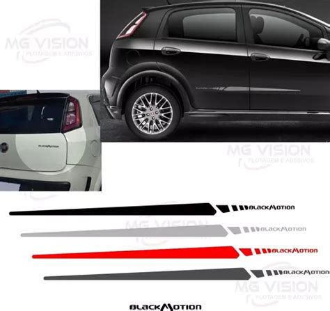 Adesivo Faixa Lateral Fiat Punto Blackmotion Parcelamento Sem Juros