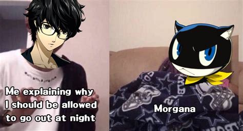 Persona 5 Ren And Morgana Persona 5 Persona 5 Memes Persona