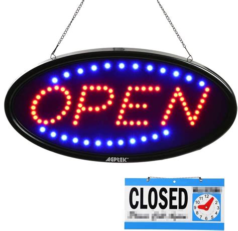 Ultima Led Neon Open Sign For Business Lighted Sign Open With Flashing Mode 19 X 10 In Model 2