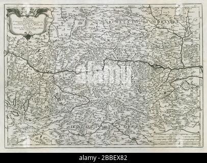 Map of Archduchy of Austria, 17th century Stock Photo - Alamy