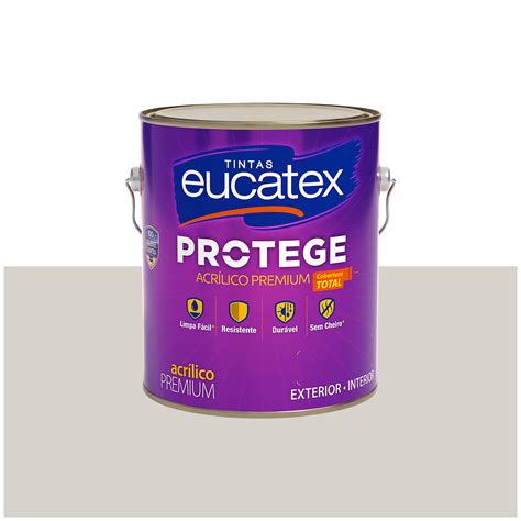 Tinta Acrílica Premium Protege 3 6 Litros Gelo Fosco Eucatex Os