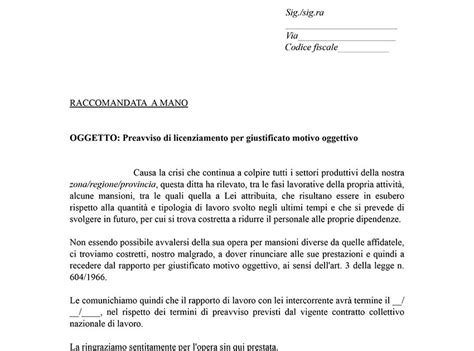 Lettera Di Licenziamento Per Cessazione Attivit Fare Un Curriculum