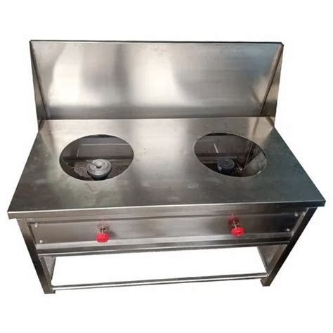 Stainless Steel LPG Two Burner Range For Commercial Number Of Burner