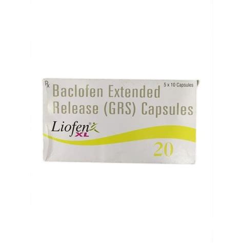 Liofen Xl Baclofen Extended Release Capsules Prescription Treatment