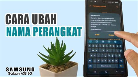 Cara Mengganti Nama Perangkat Hp Samsung A G Youtube