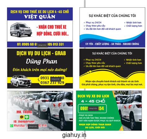 In Danh Thi P In Card Visit In Name Card Taxi Gia Nh D Ch V Du