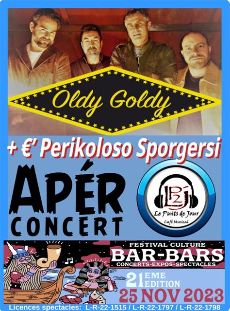 Festival Culture Bar Bars apéro concert Oldy Goldy E Pericoloso