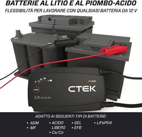 CTEK PRO25S Caricabatterie Professionale 12 V 25 A E Mantenitore Di