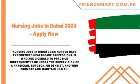 Nursing Jobs In Dubai Apply Now