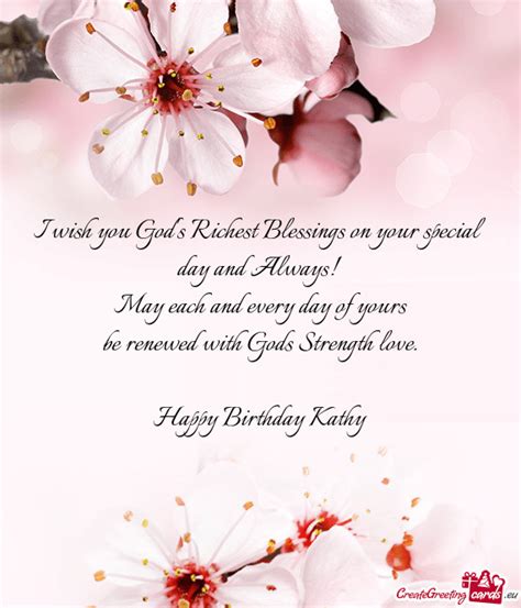 I Wish You God S Richest Blessings On Your Special Day And Always