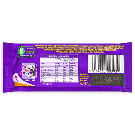 Cadbury Dairy Milk Turkish 47 G Made In Ireland