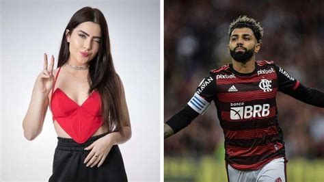 Jade Picon é a nova vizinha do atacante Gabigol do Flamengo Montagem UOL