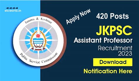 Jkpsc Assistant Professor Vacancy