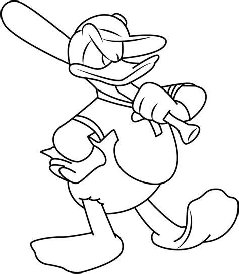 Donald Patinaje Para Colorear Imprimir E Dibujar ColoringOnly