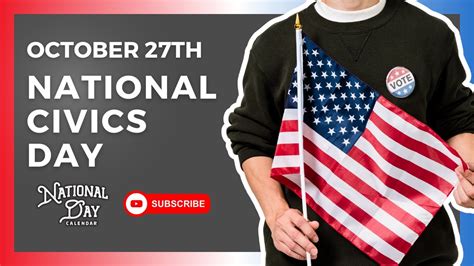 National Civics Day October 27th National Day Calendar Youtube