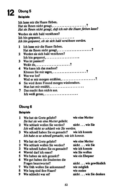 Linguaphone Deutsch Course Level 2 Lesson 12 Written Exercises