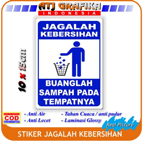 Jual Stiker Label Jagalah Kebersihan Kotak Sticker Kebersihan