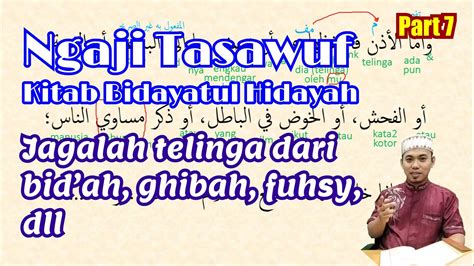 Praktek Baca Kitab Kajian Tasawuf Kitab Bidayatul Hidayah Karya Imam