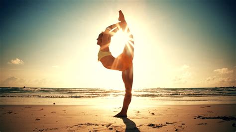 Awesome Yoga Wallpaper Hd Desktop Background Yoga On The Beach