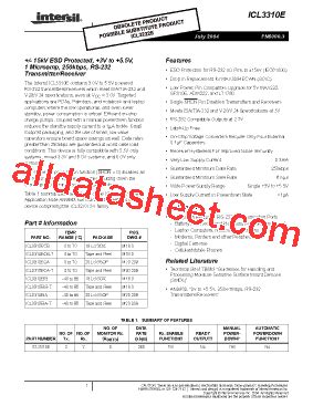 Icl Eia Datasheet Pdf Intersil Corporation