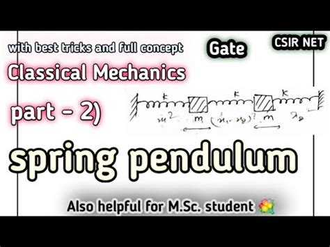 Lagrangian Of Spring Pendulum Hindi Spring Pendulum Equations Of