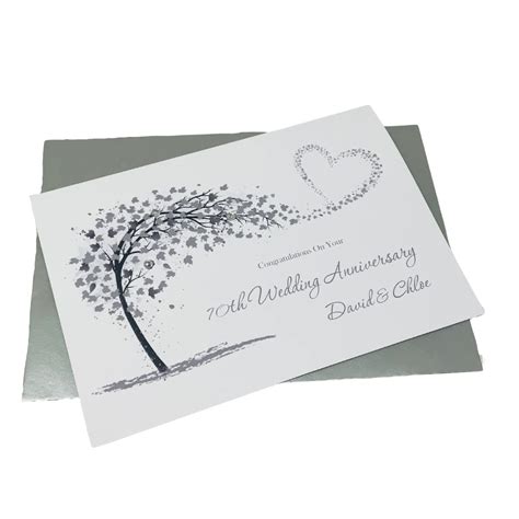 Th Wedding Anniversary Card Platinum Year Seventieth Anniversary