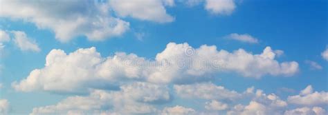 Sunlit White Clouds in the Blue Sky Stock Photo - Image of cloudy ...