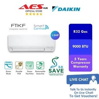 SAVE 3 0 DAIKIN 1 HP FTKF Series Inverter R32 Gas Air Condtioner FTKF25