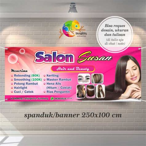 Spanduk Banner Salon Custom Desain Lazada Indonesia