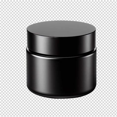 Premium PSD A Black Box With A Black Lid Sits On A Transparent Background