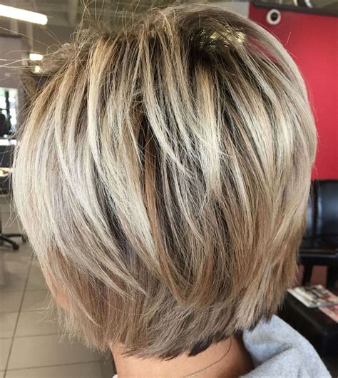 Collection Of Blonde Bob Hairstyles With Shaggy Crown Layers