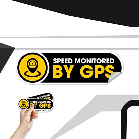 Speed Monitored By Gps Stickers Speed Monitored By Gps Warning Signs