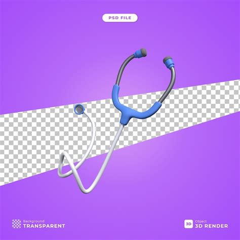 Premium PSD 3d Stethoscope Illustration