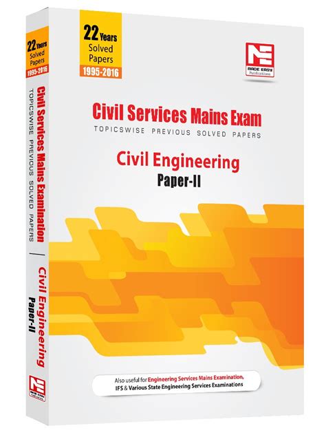 Buy Civil Services Mains Examination 1995 2016 Civil Engineering