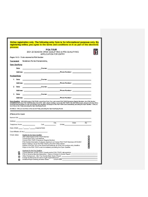 Fillable Online Img Bluegolf 2021 2022 PT OQ Entry Form Fax Email Print