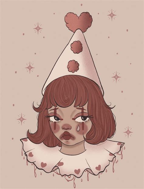 Sad Clown Girl A4 Print Soulmori