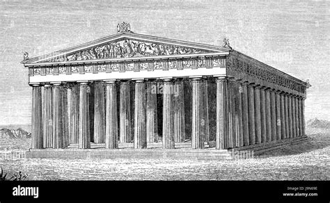 Pallas athena parthenos tempel of temple Black and White Stock Photos ...