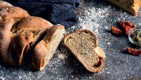 Sun Dried Tomato Olive And Pesto Wholemeal Plait Om Yoga Magazine