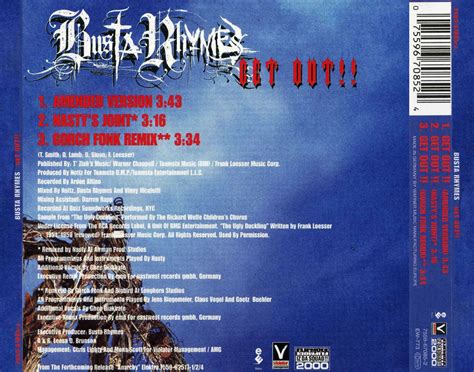 Car Tula Trasera De Busta Rhymes Get Out Cd Single Portada